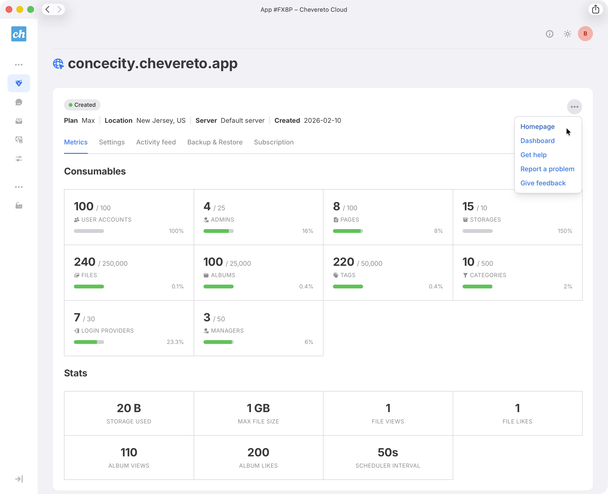App metrics